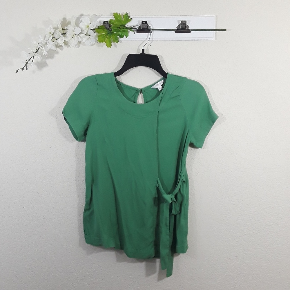 Lost April sz:M Emerald Green Tie Top